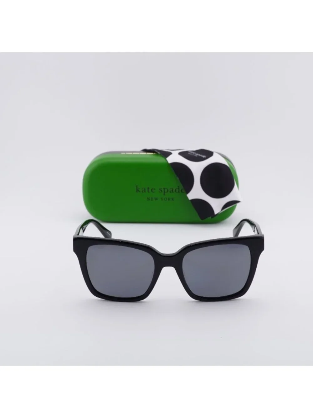 Kate Spade HARLOW/G/S 02M2 M9 Square Sunglasses - Black / Grey Polarized